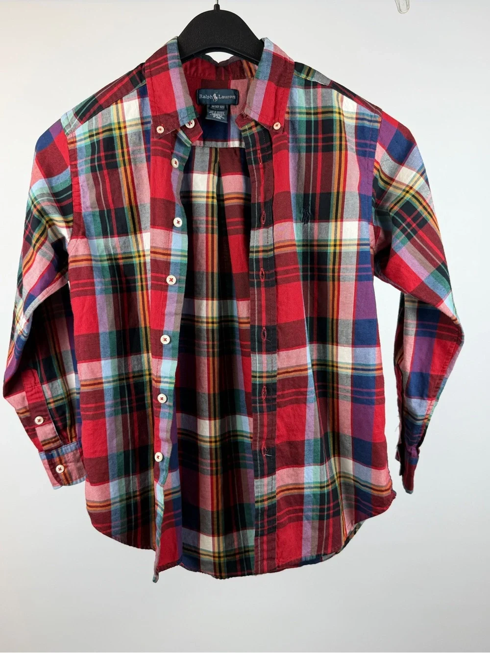 Ralph Lauren Red Multi Plaid Button-Down Shirt